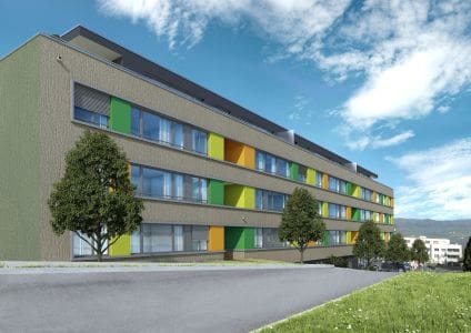 3D Visualisierungen Architektur, Rendering, Gewerbebau, Gewerbehaus, Wohnungen