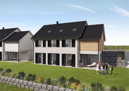 Architekturvisualisierung, Rendering, Häuser, Wohnungen, Einfamilienhaus