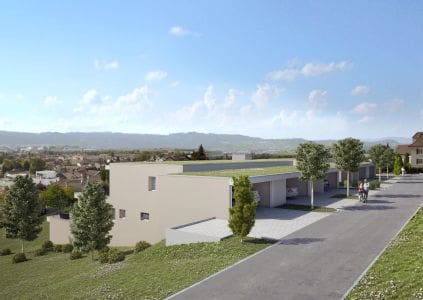 3D Visualisierungen, Terrassenhaus, Wohnungen, Mehrfamilienhaus