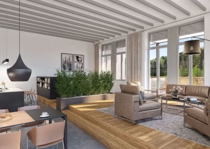 3D Visualisierungen Innenraum Wohnung in Turbenthal