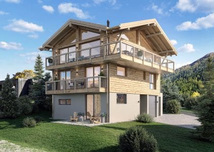 3D Visualisierung Ansicht Einfamilienhaus 3D Visualisierung Ansicht Einfamilienhaus
