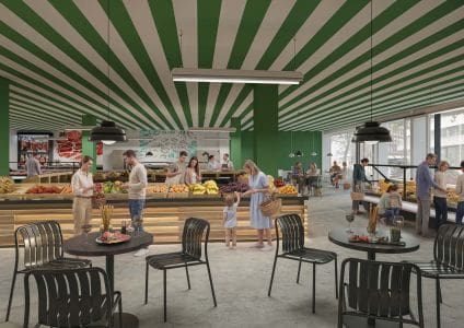 3d visualisierung gewerberaum markthalle innenraum