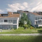 Visualisierung Siedlung Mehrfamilienhäuser 520 Architektur Visualisierung, Rendering, Immobilien, Mehrfamilienhaus, Gebäude