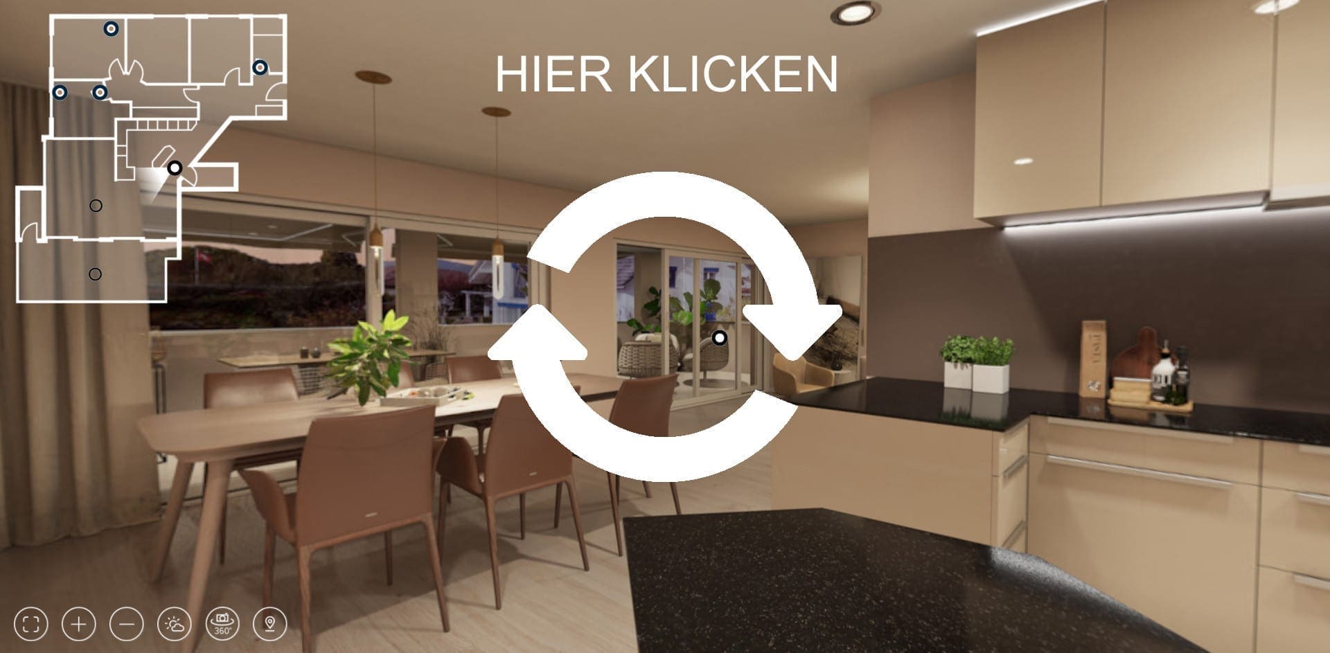 360 Grad Visualisierung - Panorama Wohnung 360 Grad Visualisierung - Panorama Wohnung