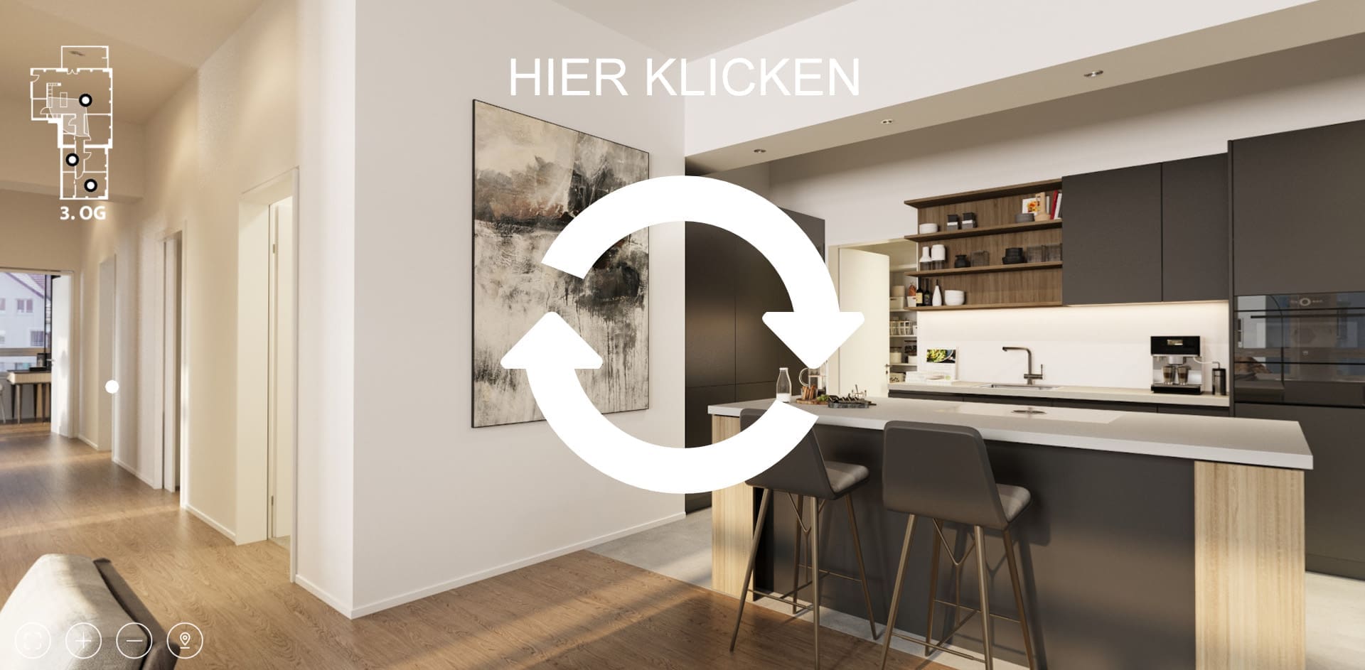 360 Grad Visualisierungen 360 Grad Visualisierungen einer Wohnung